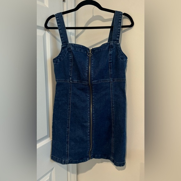 EightyTwo Denim Zip-Front Dress Jean dress - Picture 1 of 8